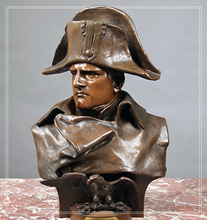 Napoleon statue with eagle sculpture